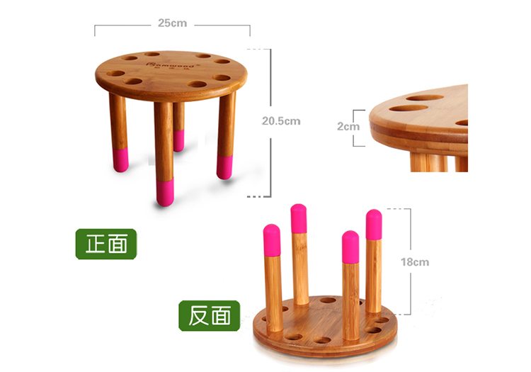 Bamboo bathroom stools for kids