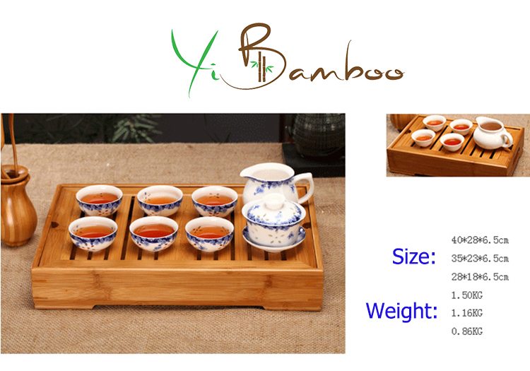 Gong Fu bamboo tea tray small medium large size