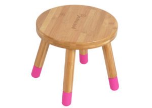 Round bamboo low height stool
