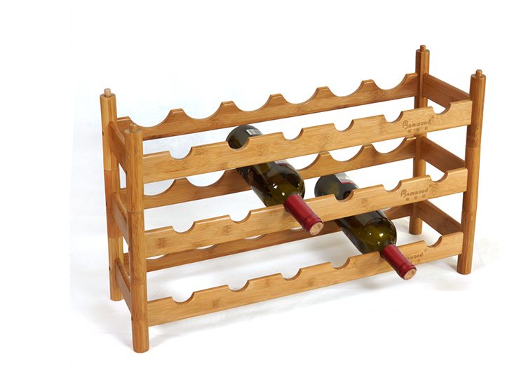 Stackable Bamboo Wine Rack