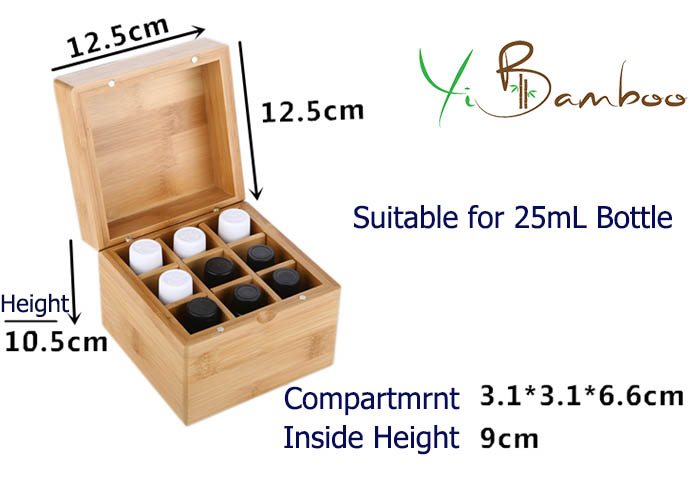 bamboo essential oil 9 bottles storage box