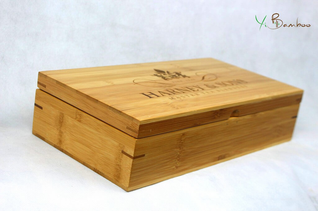 8 compartments tea box bamboo wood