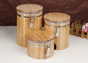 Bamboo air-tight canister