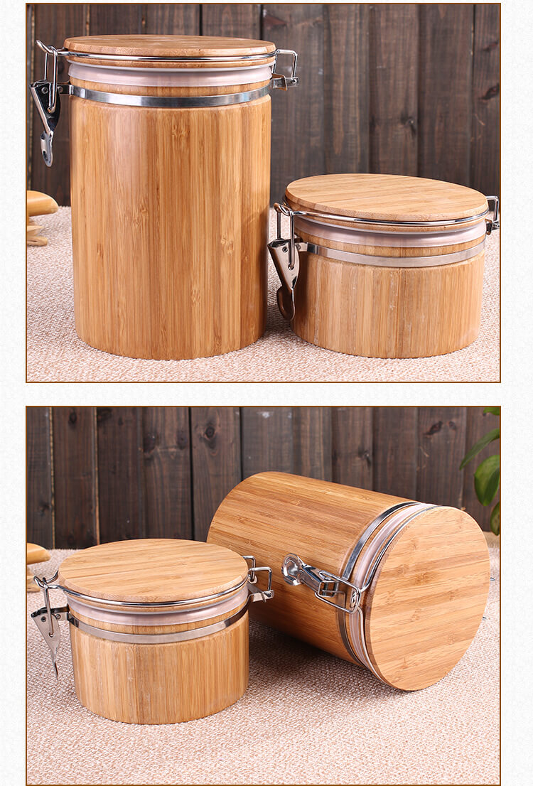 Bamboo air-tight canister 