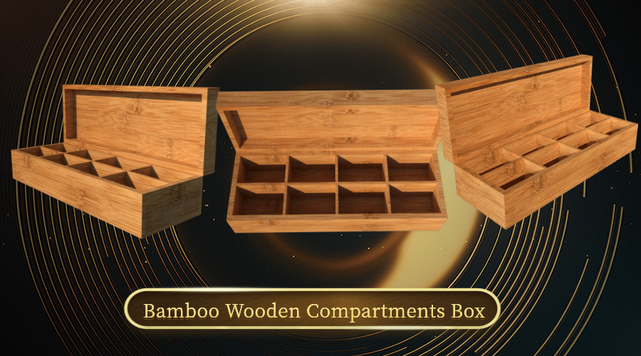 wooden compartments box
