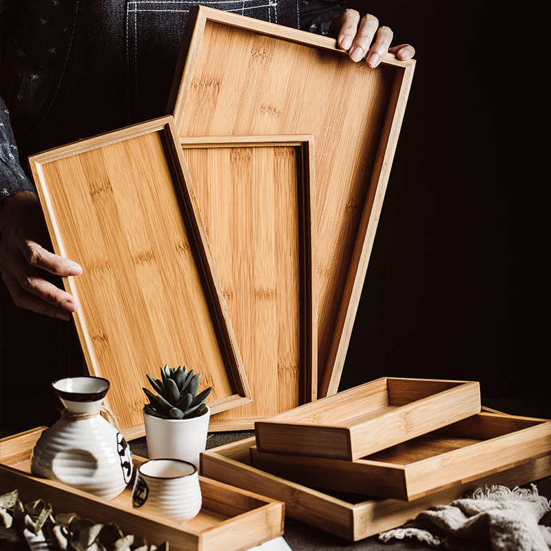 small bamboo trays