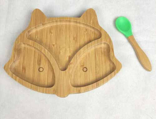 Fox shape toddler plates