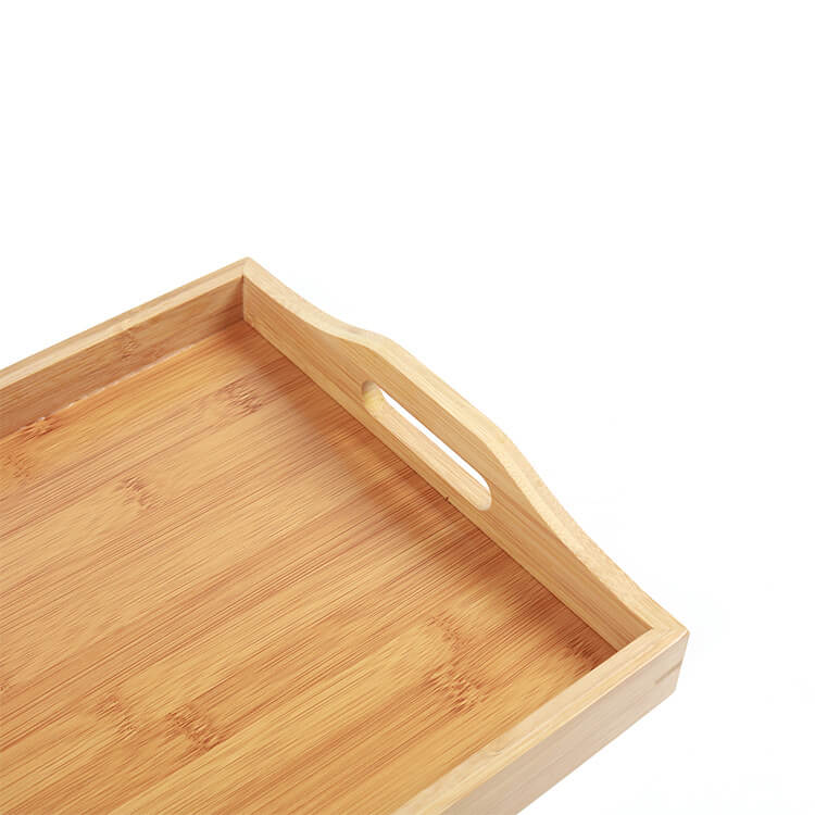 bamboo serving tray with handles 