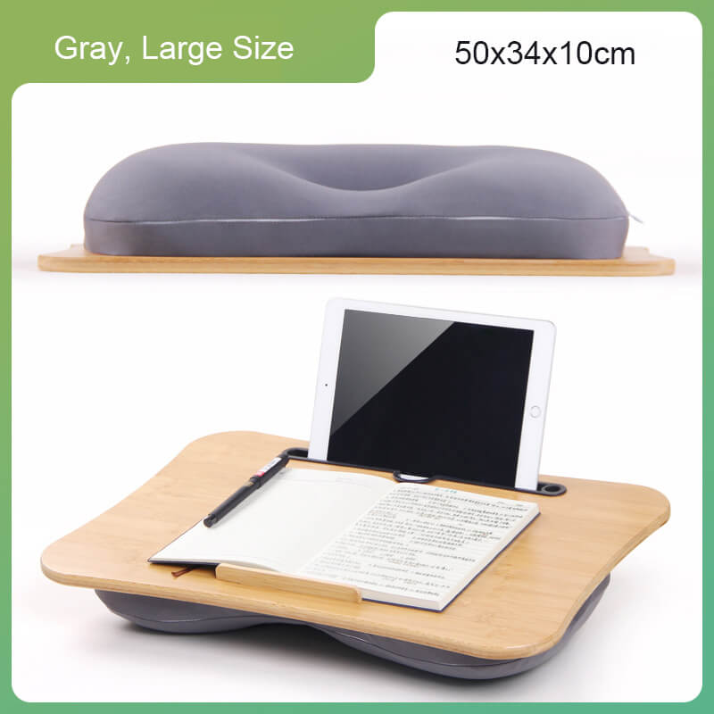 laptop pillow desk-gray
