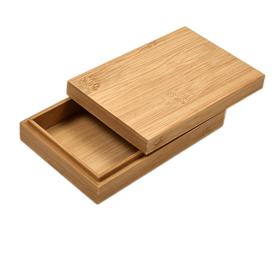 2-parts wood presentation boxes with lift-off lid
