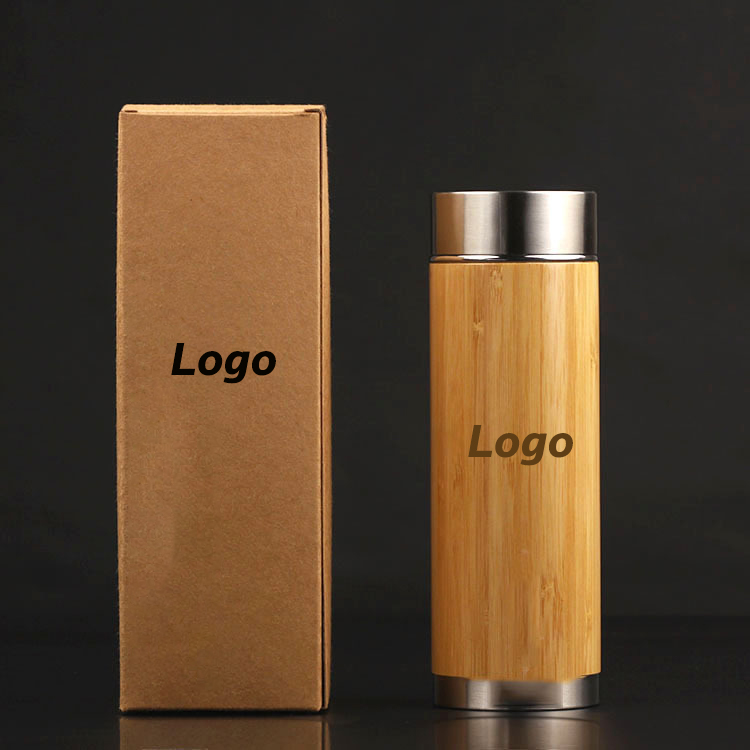 custom logo bamboo bottles