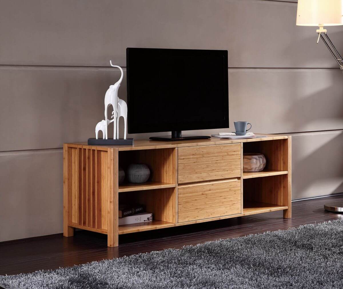 bamboo TV stand