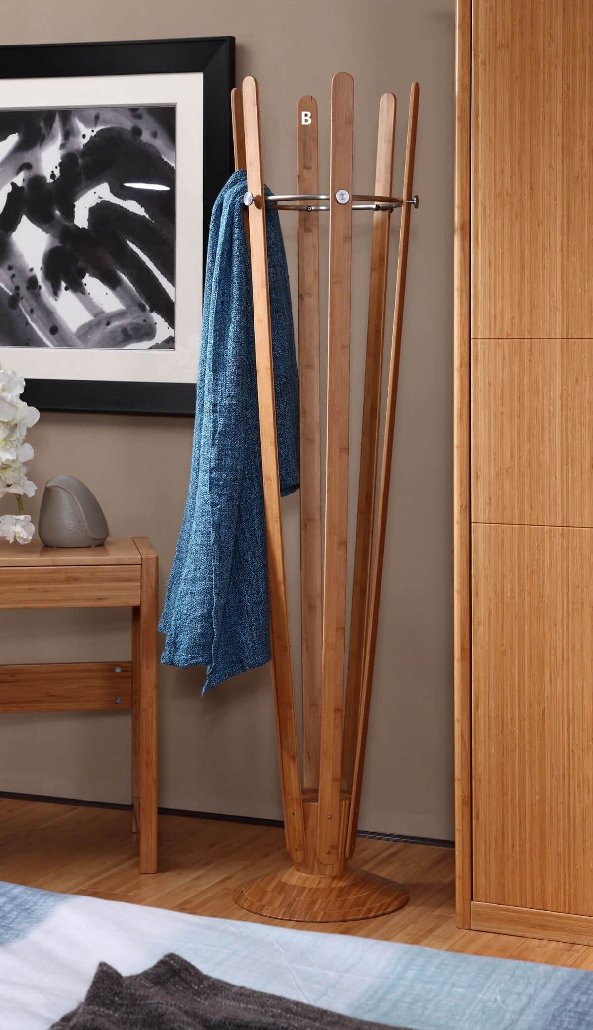 bamboo coat rack