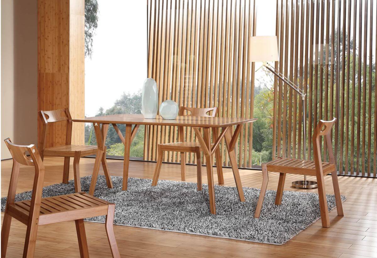 bamboo dining room set