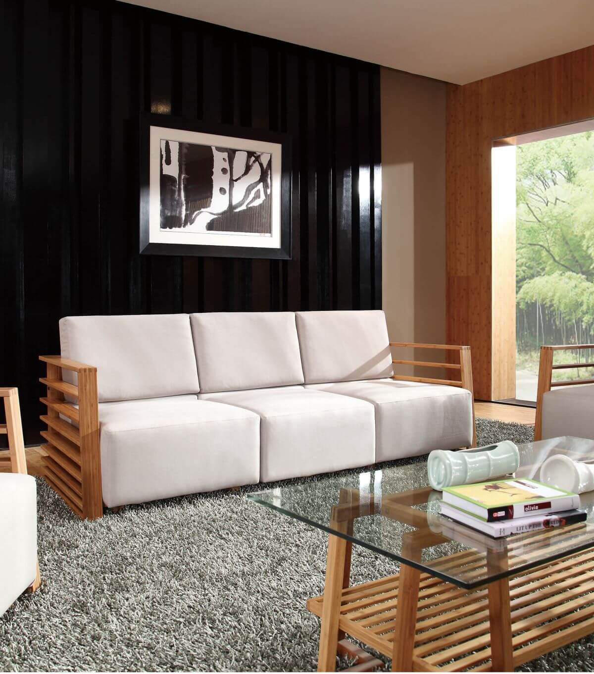 bamboo sofas set