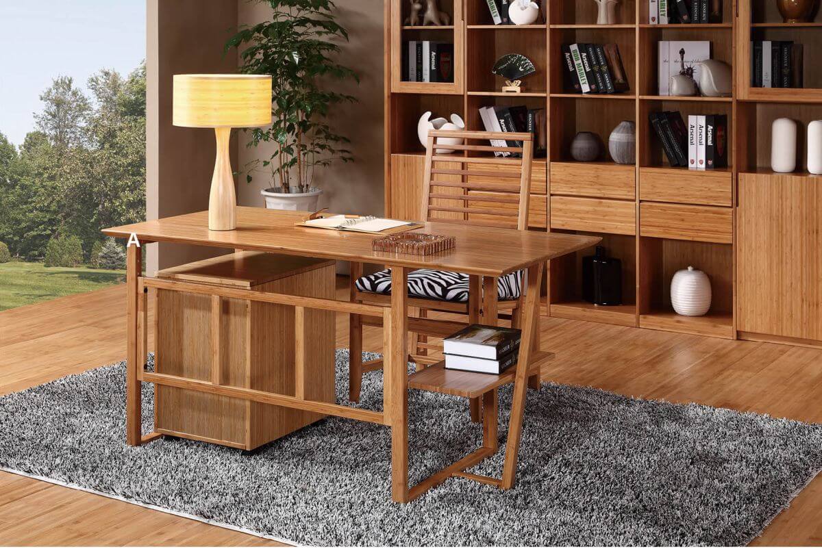 bamboo study room desk