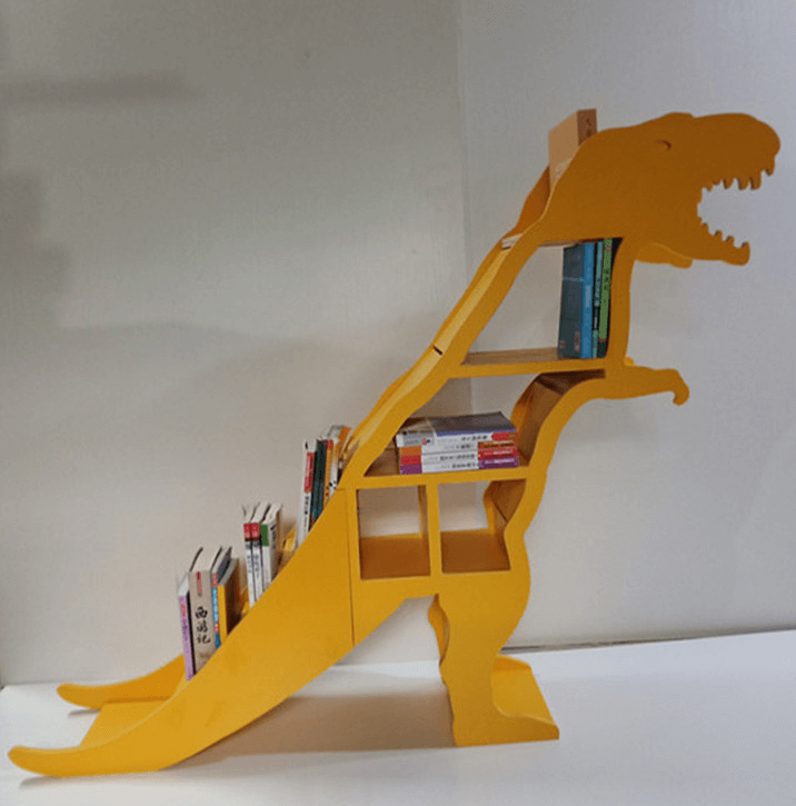 diy dinosaur bookshelf