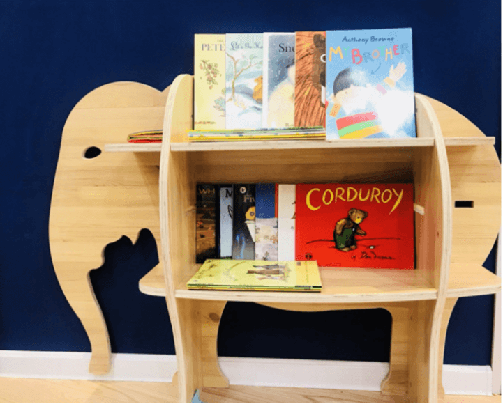 small elephant bookshelf