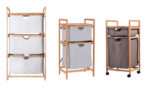bamboo laundry hamper with shelves designs
