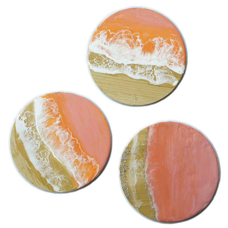 Sunset on Bamboo Small Resin Cutting Board – Fyre Art Studio