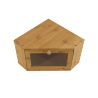 Bamboo Corner Bread Box for kitchen