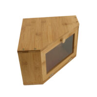 Bamboo Corner Bread Box for kitchen