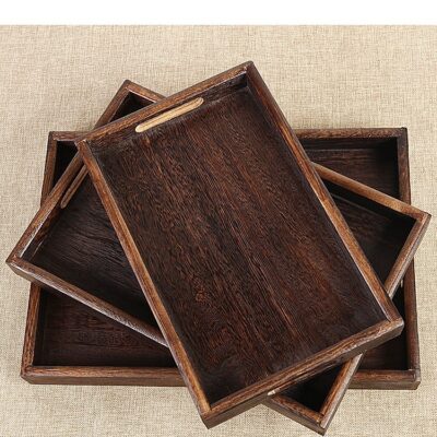 wholesale wooden trays with handles