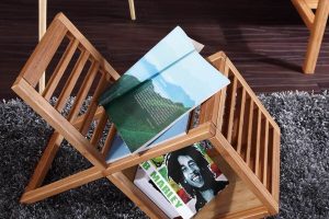 bamboo magazine rack